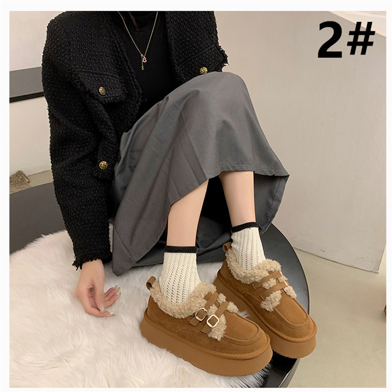 冬新作 裏起毛モカシン 厚底 防寒 レディース靴