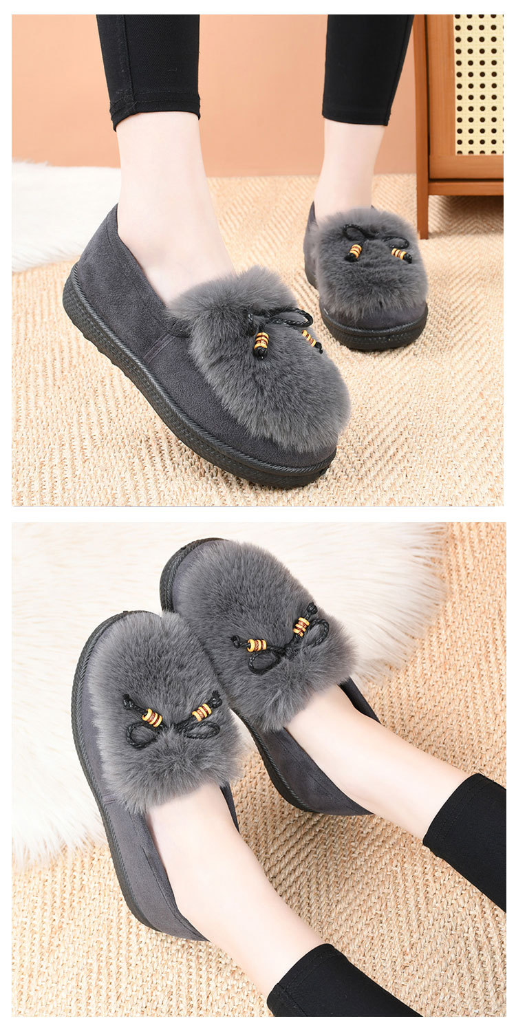モカシン ふわふわファー付きタッセル装飾モカシンローファー