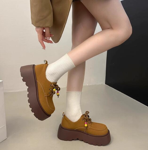 厚底モカシン風ローファー レディース靴