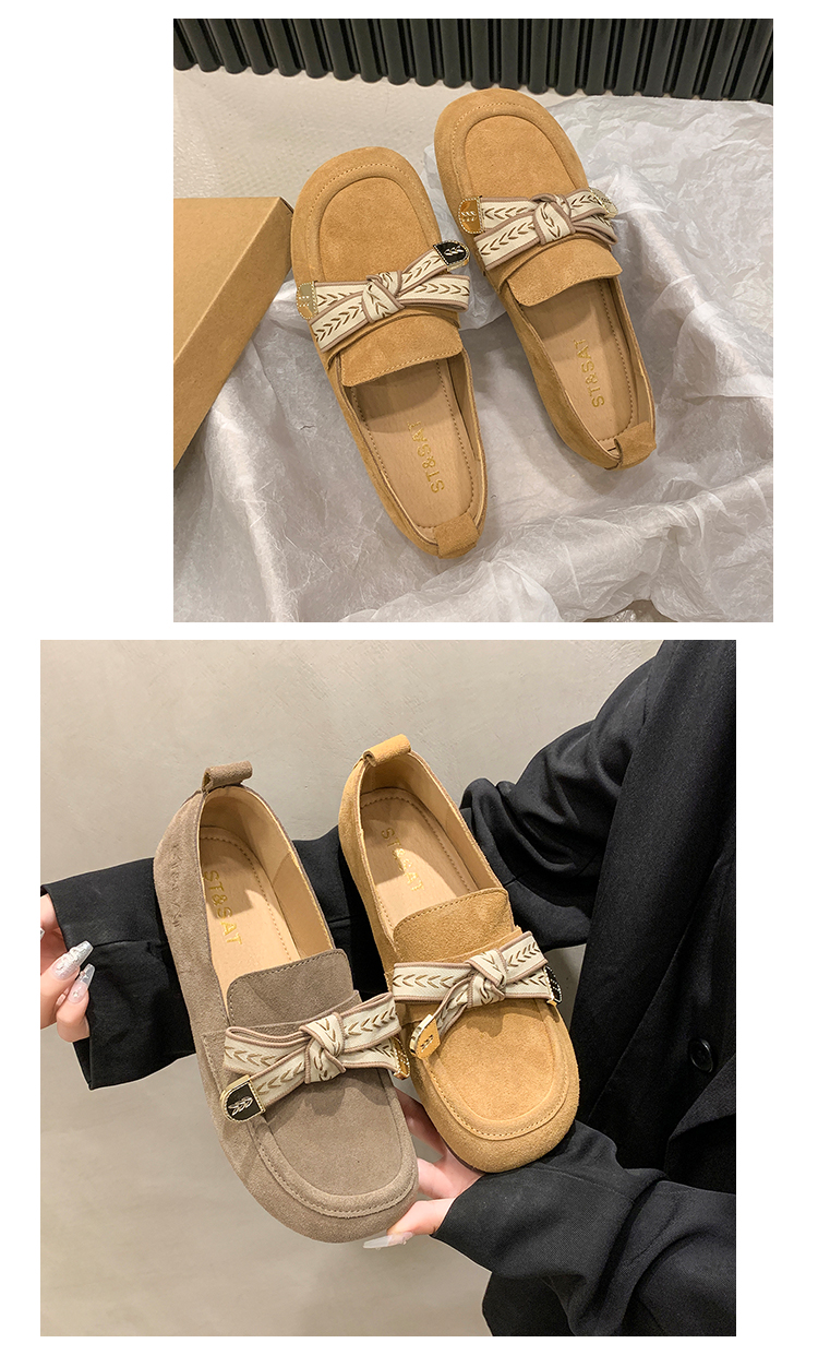 モカシン リボン飾り付き伝統的モカシン