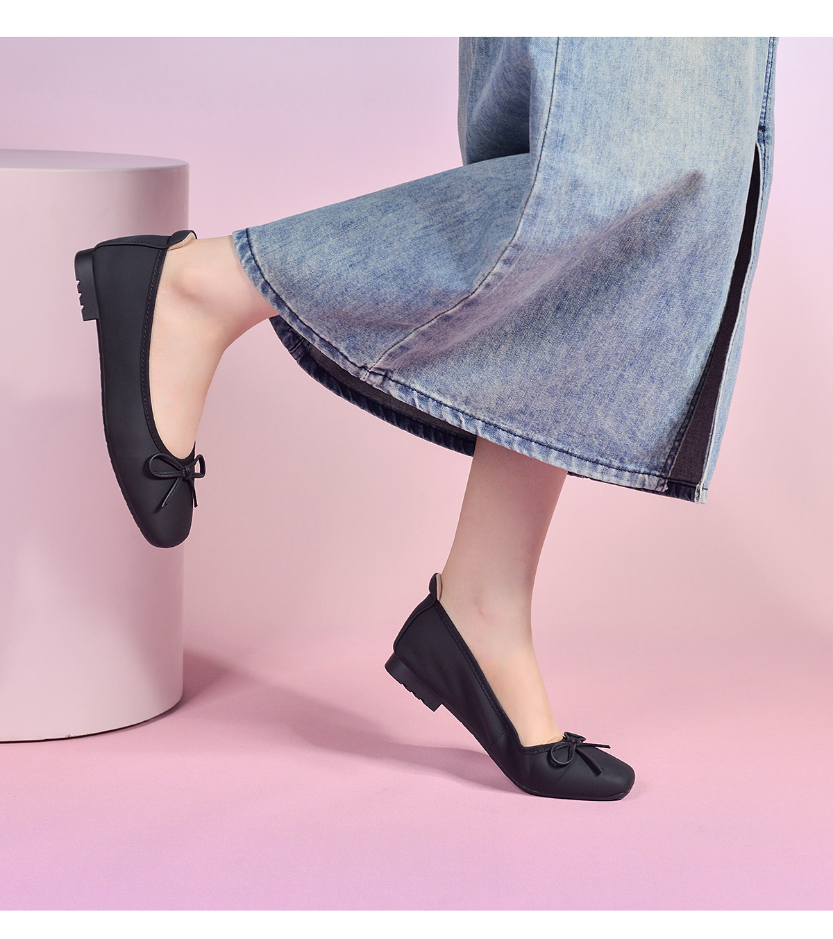 モカシン 柔らか仕立てのリボンモカシン