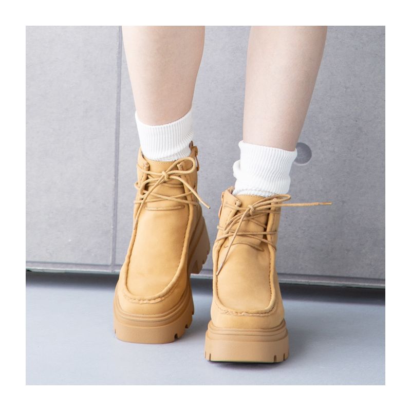 モカシン クラシック厚底モカシンブーツ