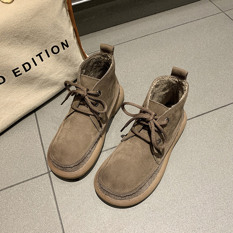 モカシン ブーツ もこもこ温かモカシンブーツ