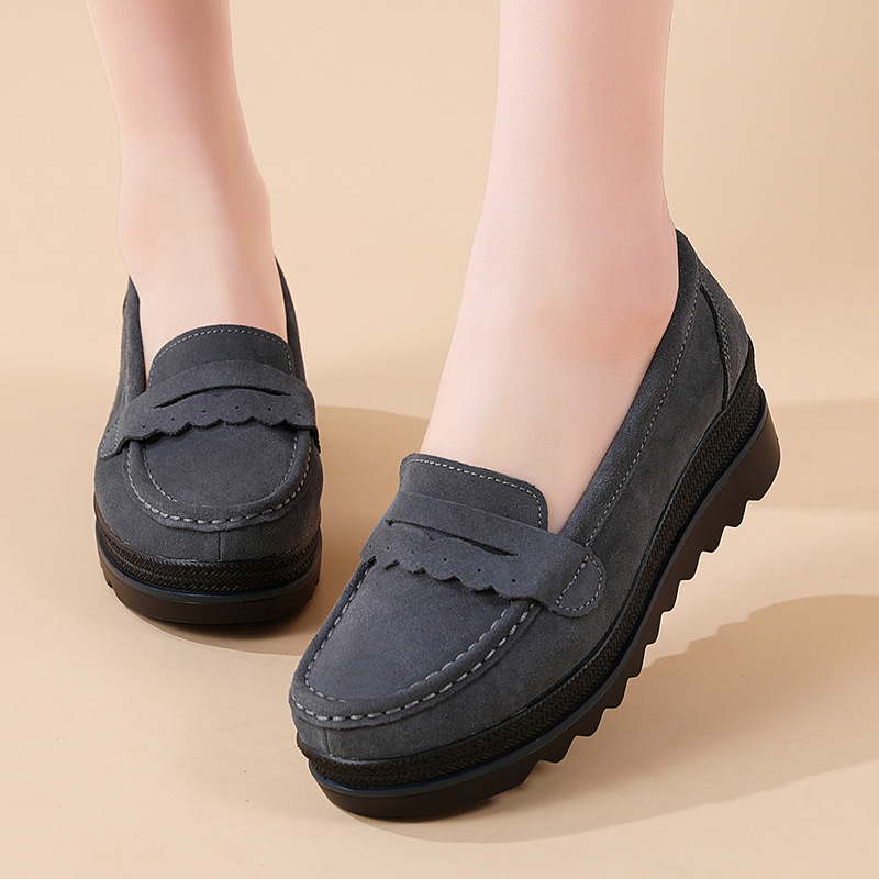 モカシン ローファー 波模様フリルモカシンローファー