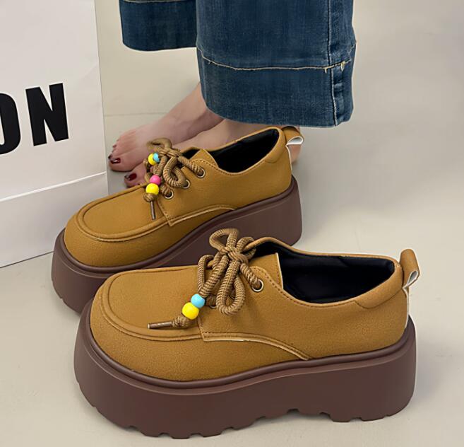 厚底モカシン風ローファー レディース靴