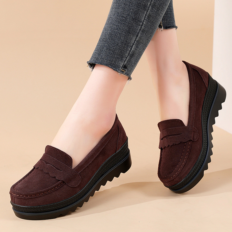 モカシン ローファー 波模様フリルモカシンローファー