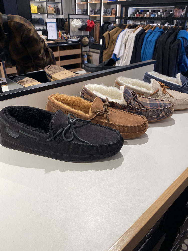 モカシン あったか上質ボア付きモカシン