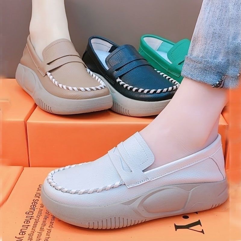 モカシン 厚底 快適クッション厚底モカシン
