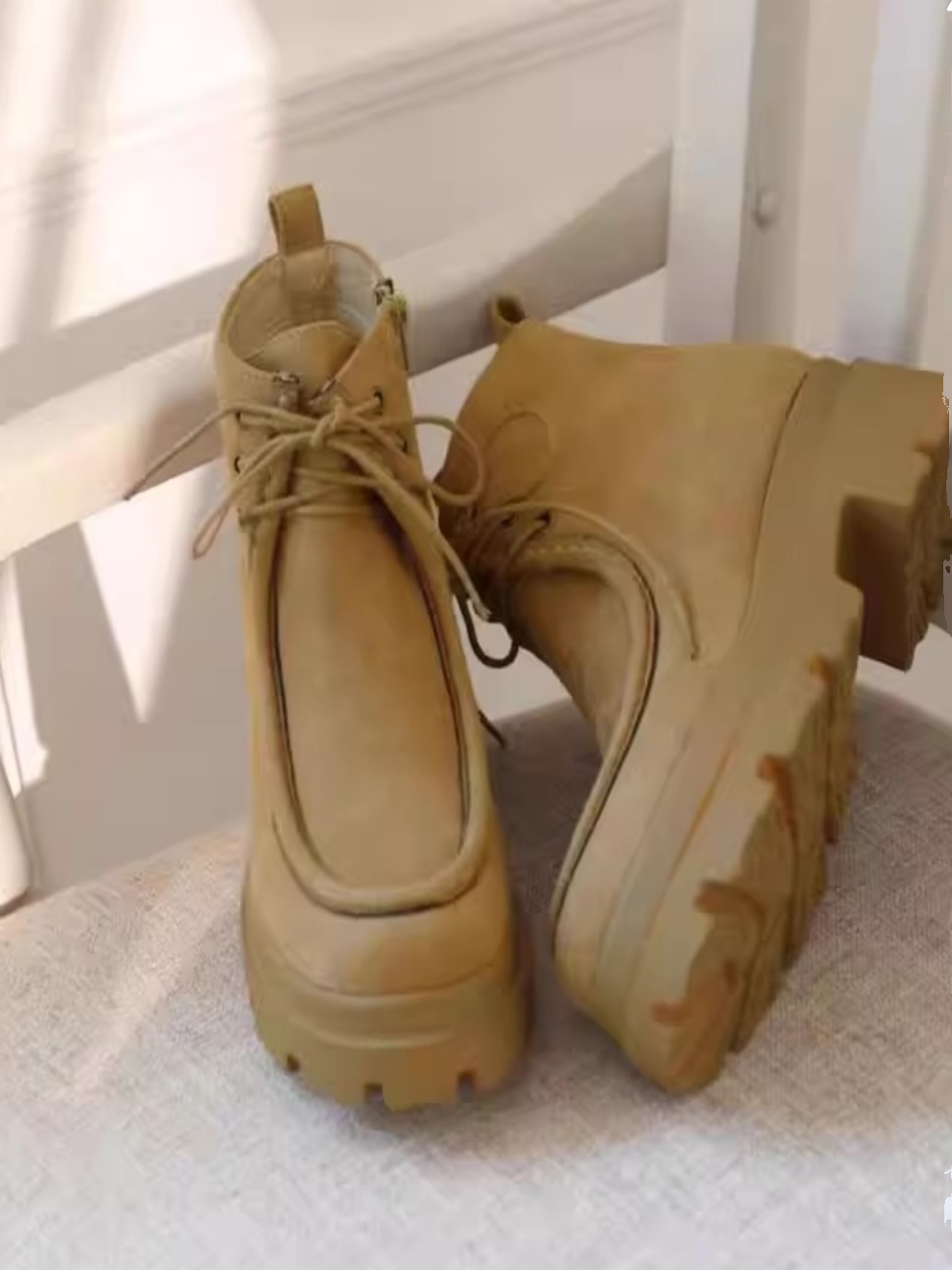 モカシン クラシック厚底モカシンブーツ