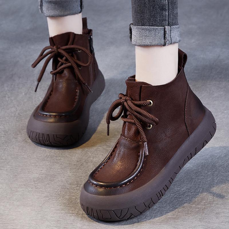 モカシン ブーツ 本革モカシンショートブーツ