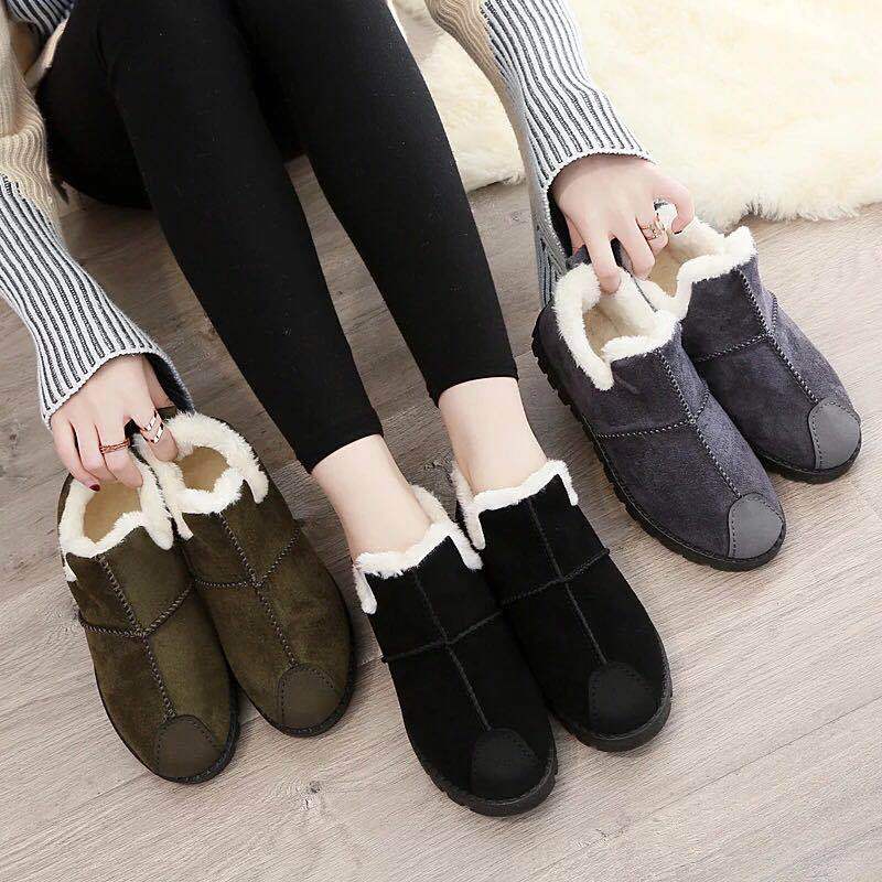 モカシン ブーツ あったかもこもこモカシンブーツ