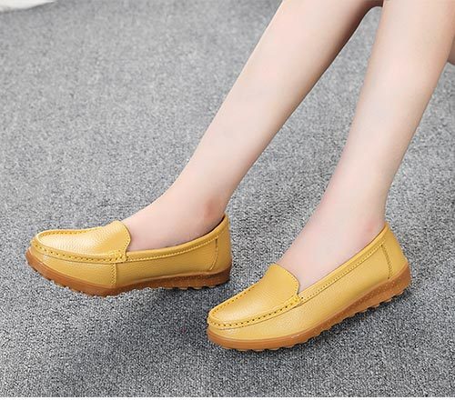 モカシン 本革縫い糸デザイン快適モカシンローファー