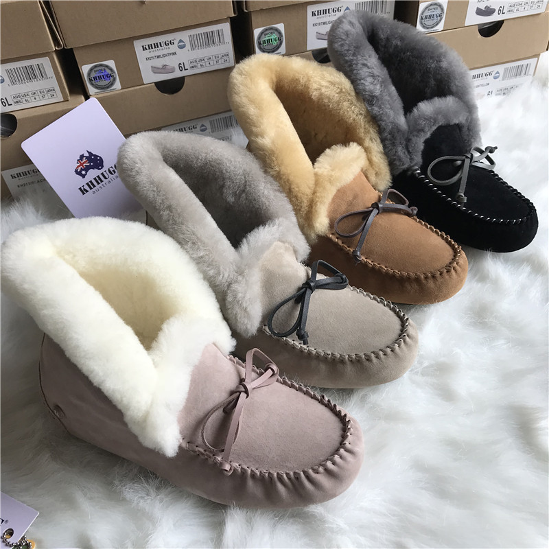 モカシン ブーツ もこもこ暖かモカシンブーツ
