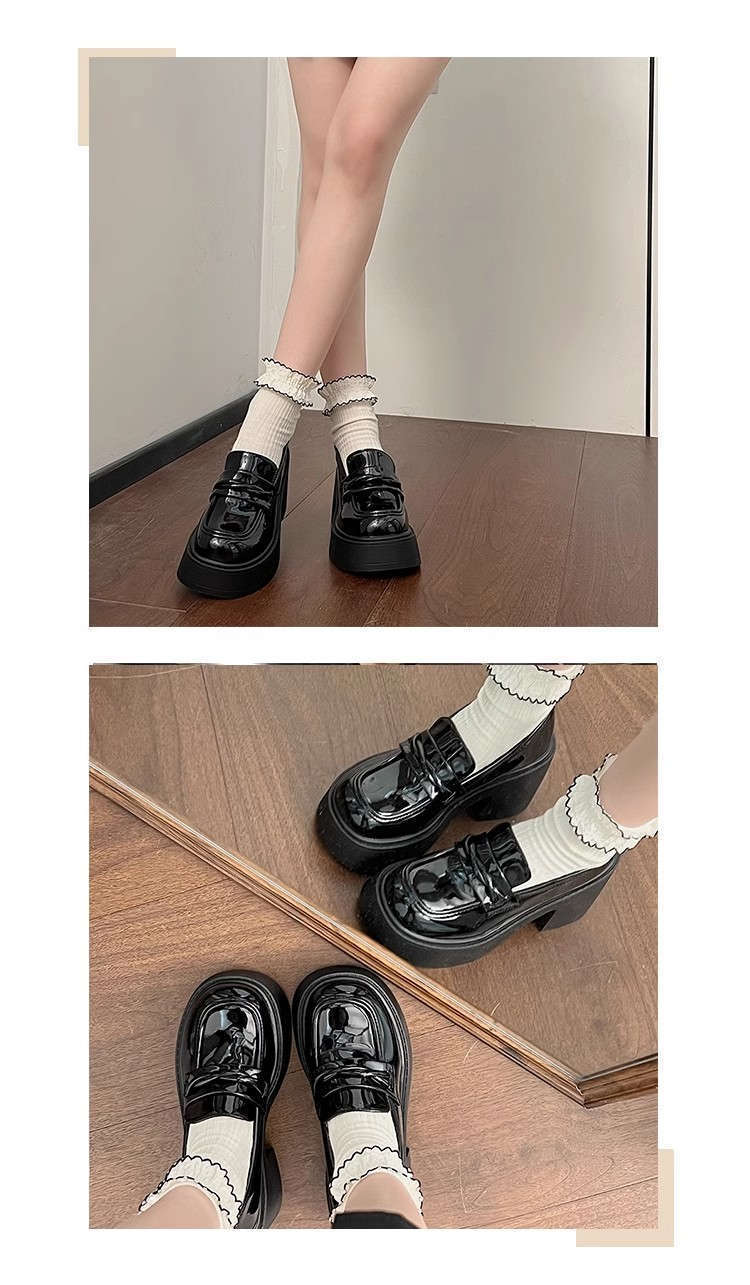 モカシン クラシック厚底モカシンローファー