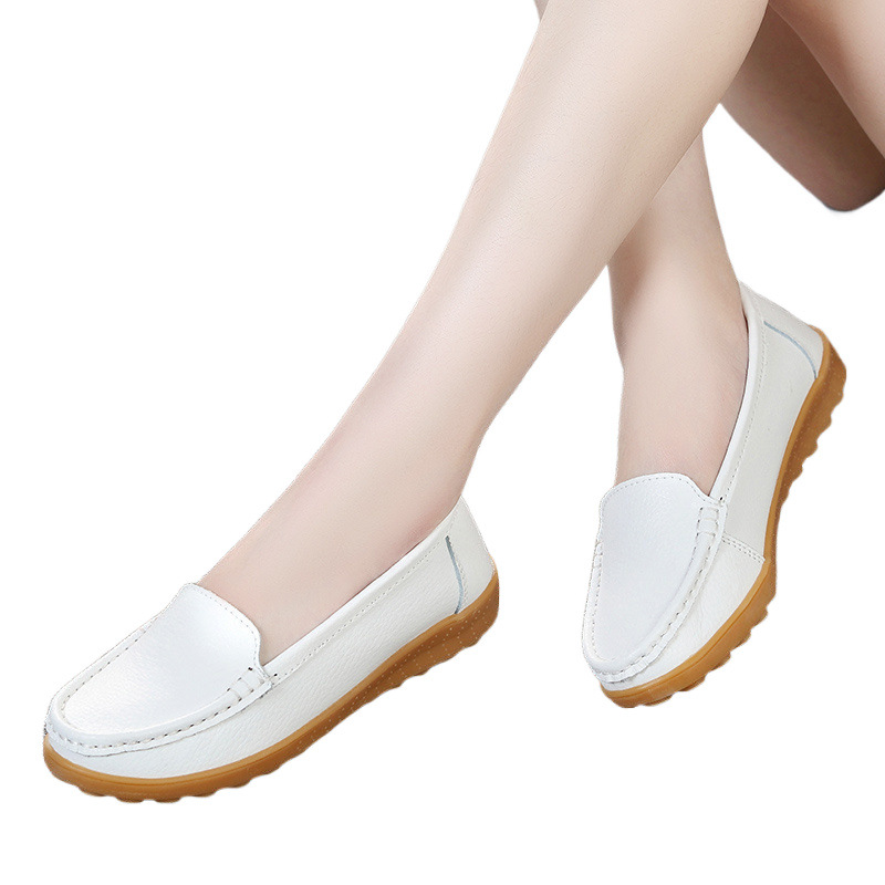 モカシン 本革縫い糸デザイン快適モカシンローファー