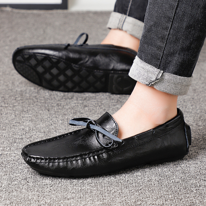 モカシン 本革仕立て紐結びモカシン風ローファーシルエットドライビングシューズ