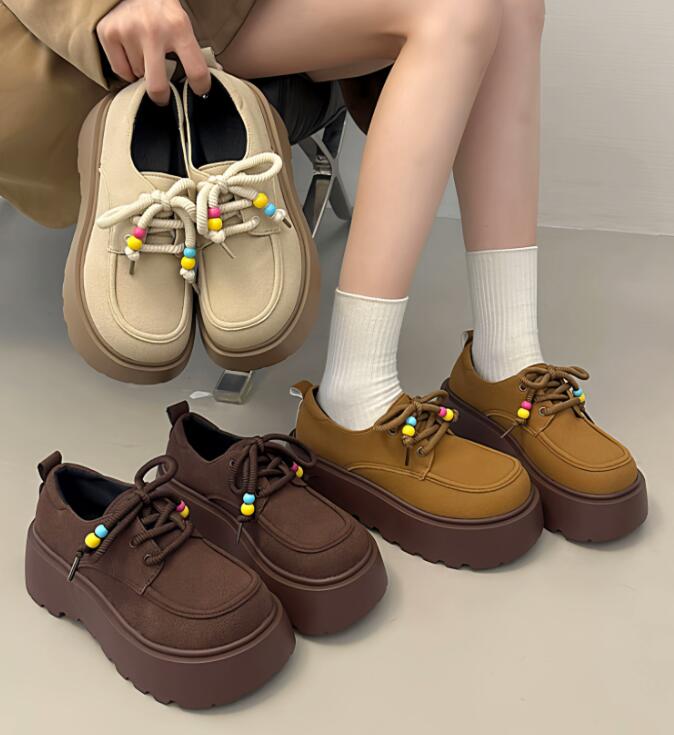 厚底モカシン風ローファー レディース靴