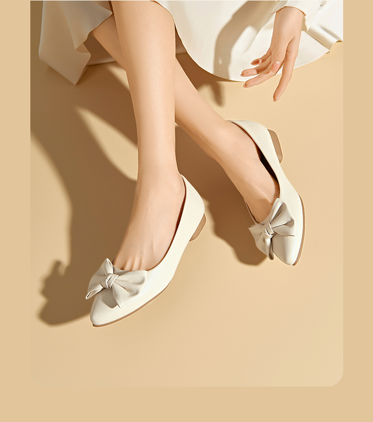 モカシン リボン飾り付き上品モカシン