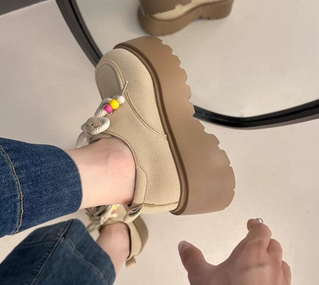 厚底モカシン風ローファー レディース靴