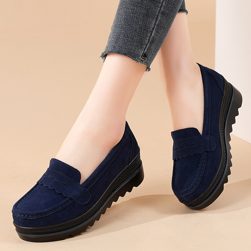 モカシン ローファー 波模様フリルモカシンローファー