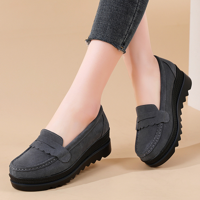 モカシン ローファー 波模様フリルモカシンローファー