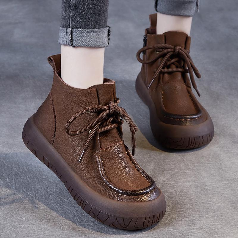 モカシン ブーツ 本革モカシンショートブーツ