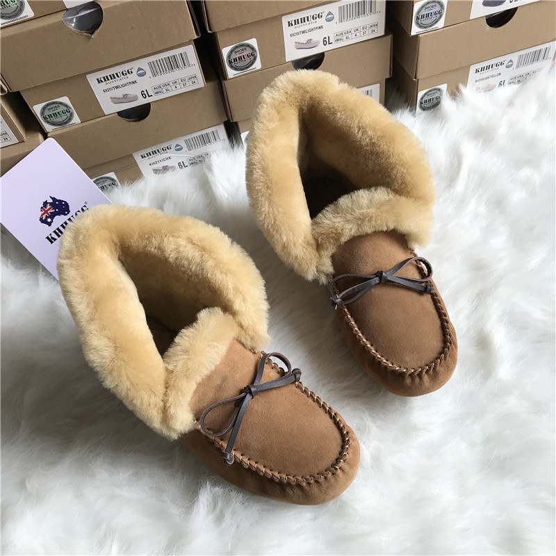 モカシン ブーツ もこもこ暖かモカシンブーツ