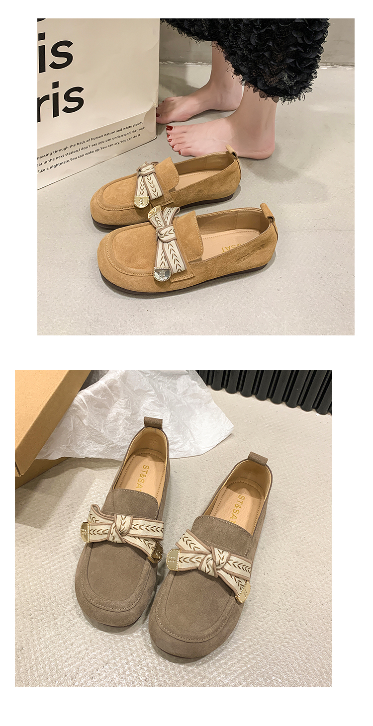 モカシン リボン飾り付き伝統的モカシン