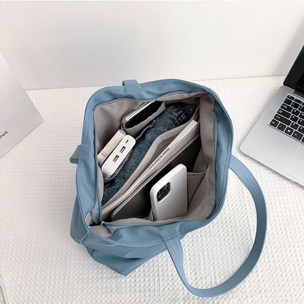 大容量ナイロントートバッグ マザーズバッグ ファスナー付き