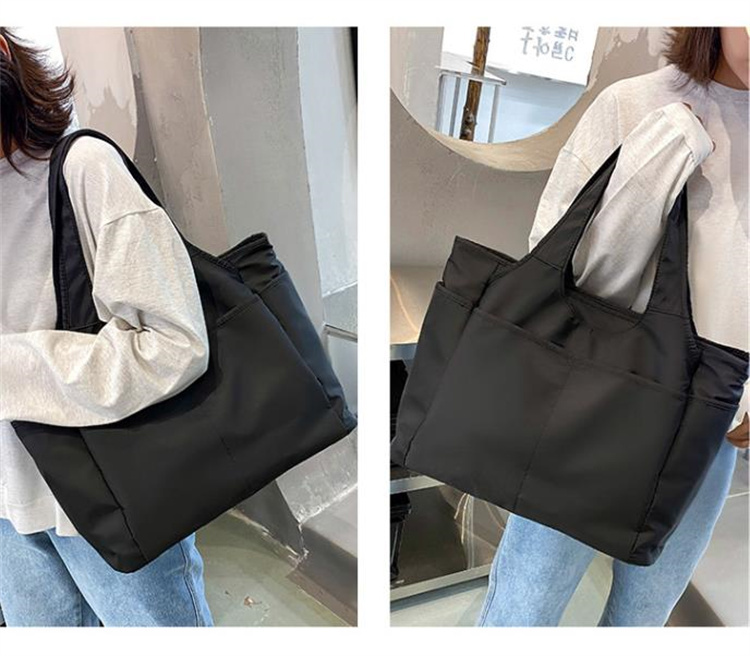 大容量ナイロントートバッグ ファスナー付きマザーズバッグ