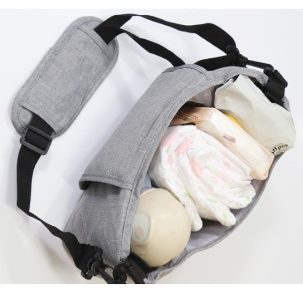マザーズバッグ 多機能ポケット付き大容量ショルダー型育児バッグ