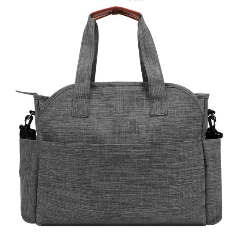 マザーズバッグ 幾何学模様ポケット付き大容量トート型2way鞄