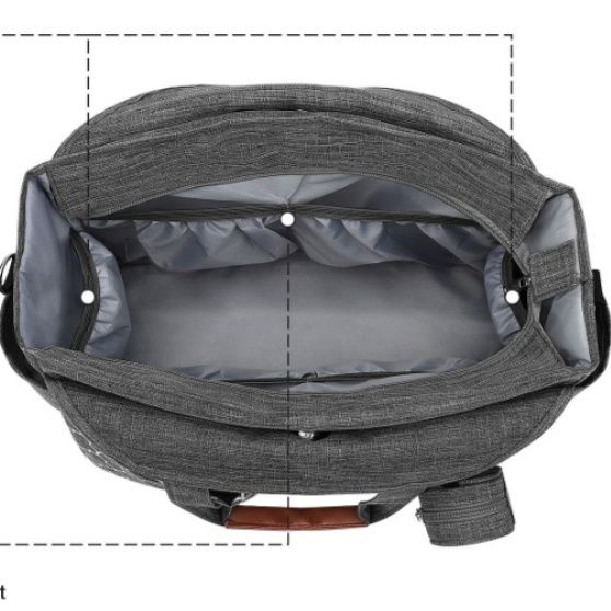 マザーズバッグ 幾何学模様ポケット付き大容量トート型2way鞄