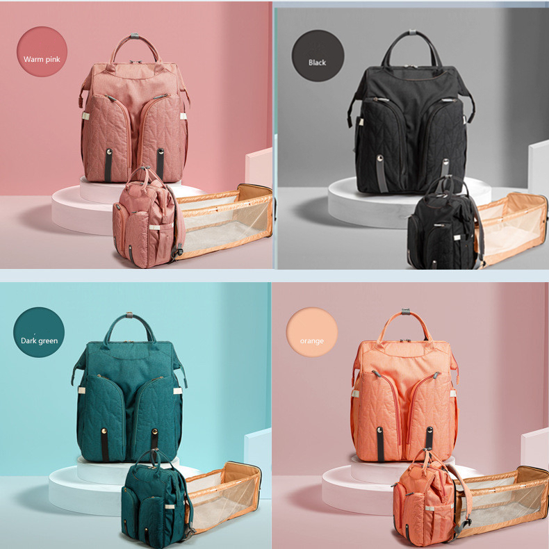 多機能マザーズバッグ ベビーベッド付き 大容量 防水