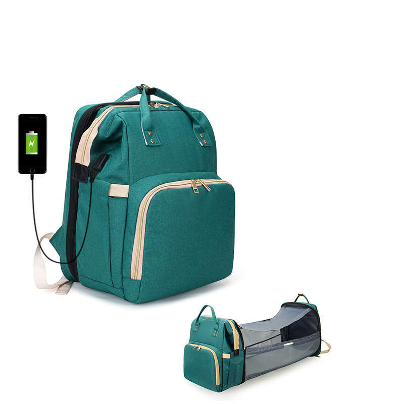 折りたたみベビーベッド付き大容量マザーズバッグ