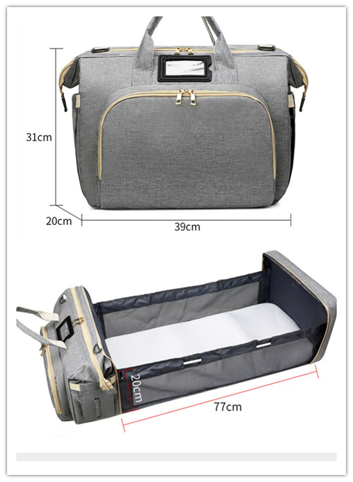 全6色 折りたたみベビーベッド機能付き大容量マザーズバッグ