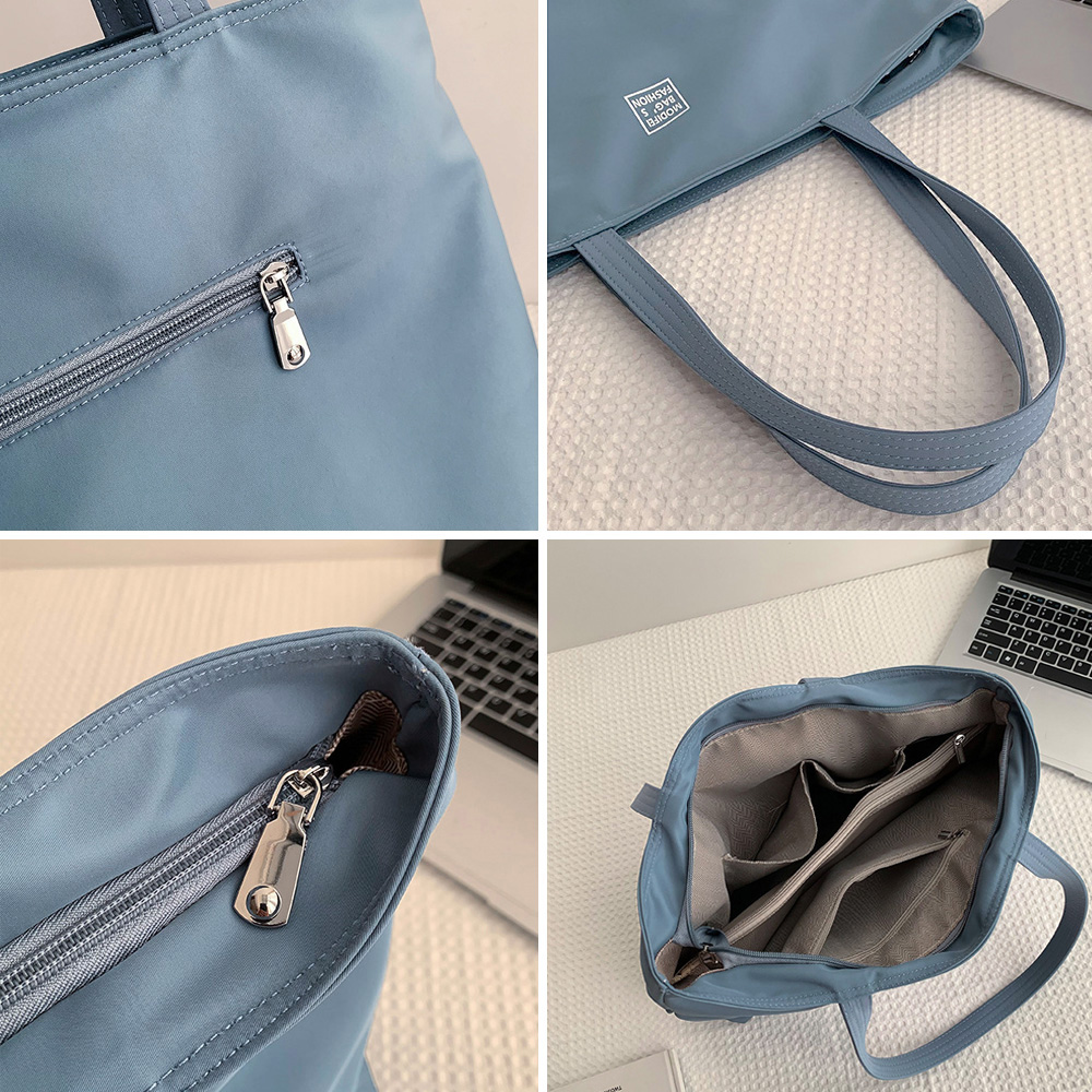 大容量ナイロントートバッグ マザーズバッグ ファスナー付き