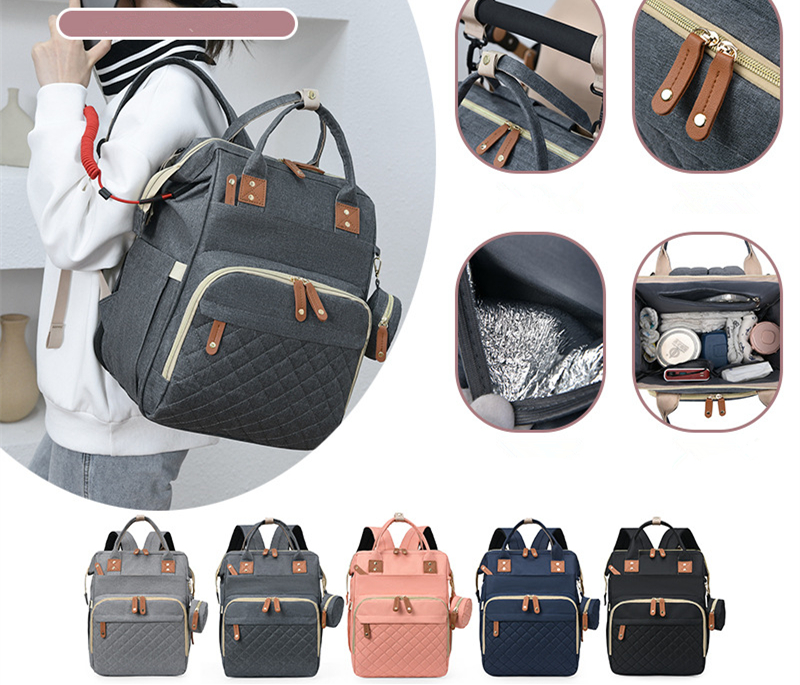 全5色 防水 多機能 折りたたみ ベビーベッド付き マザーズバッグ