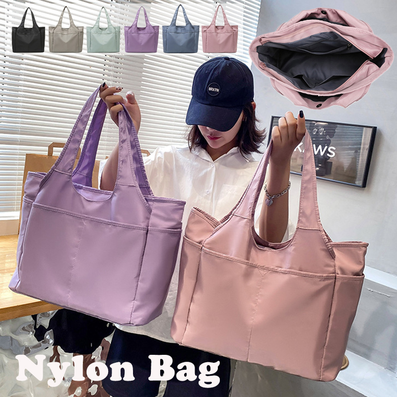 撥水加工大容量トートバッグ肩掛け軽量マザーズバッグ