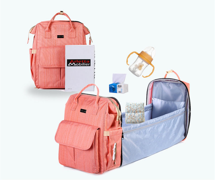 折りたたみベビーベッド付き多機能マザーズバッグ