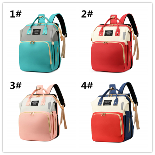 全6色 折りたたみベビーベッド付きマザーズバッグ 大容量多機能