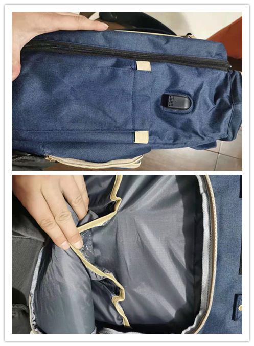 折りたたみベビーベッド付き大容量マザーズバッグ