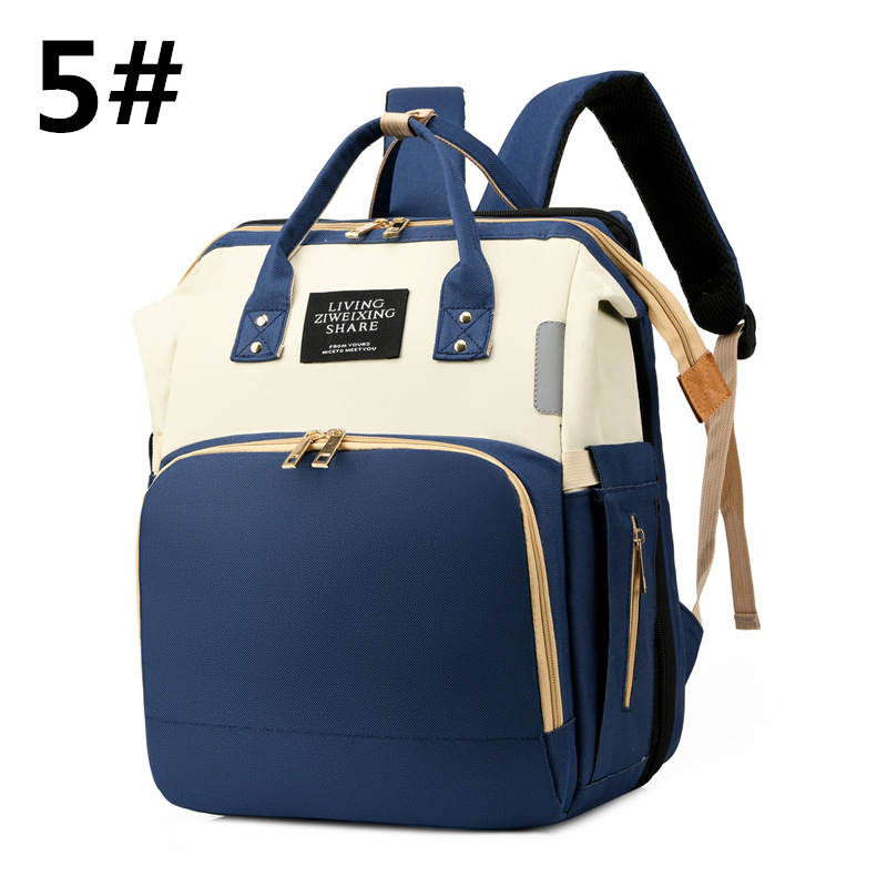 全6色 折りたたみベビーベッド付きマザーズバッグ 大容量多機能