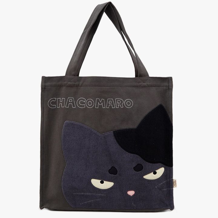 着物バッグ 黒猫のまなざし トートバッグ