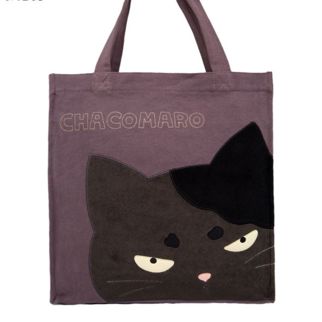 着物バッグ 黒猫のまなざし トートバッグ