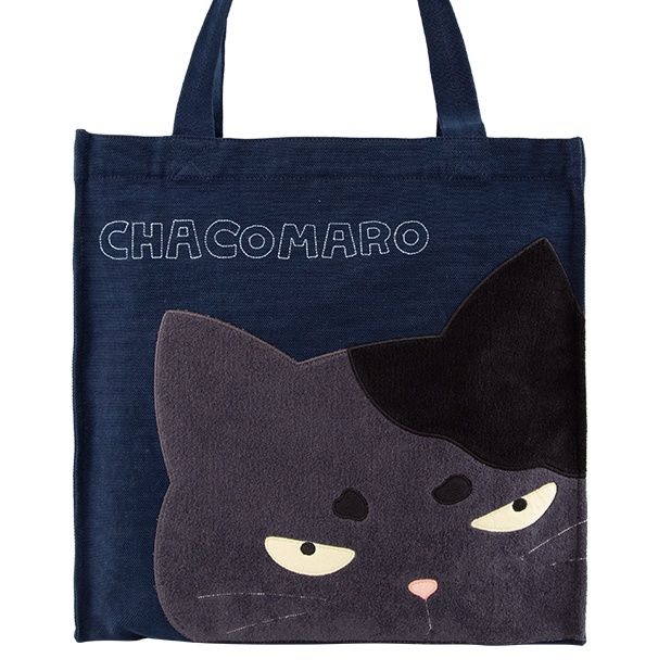 着物バッグ 黒猫のまなざし トートバッグ