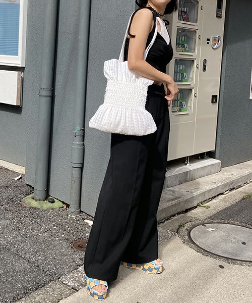 着物バッグ 花模様のしぼりトートバッグ