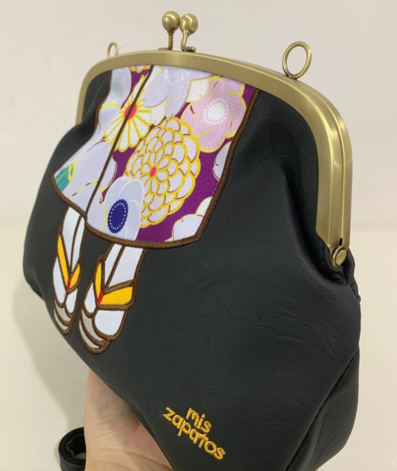 着物バッグ 花園草履 がま口ショルダー