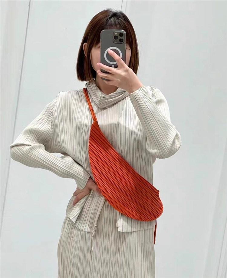 着物バッグ 雅流プリーツ三角ショルダー