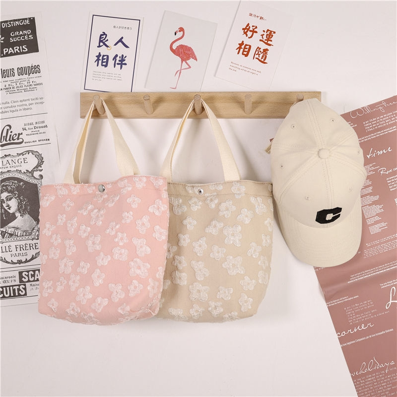 着物バッグ 桜花模様のやさしい手提げ